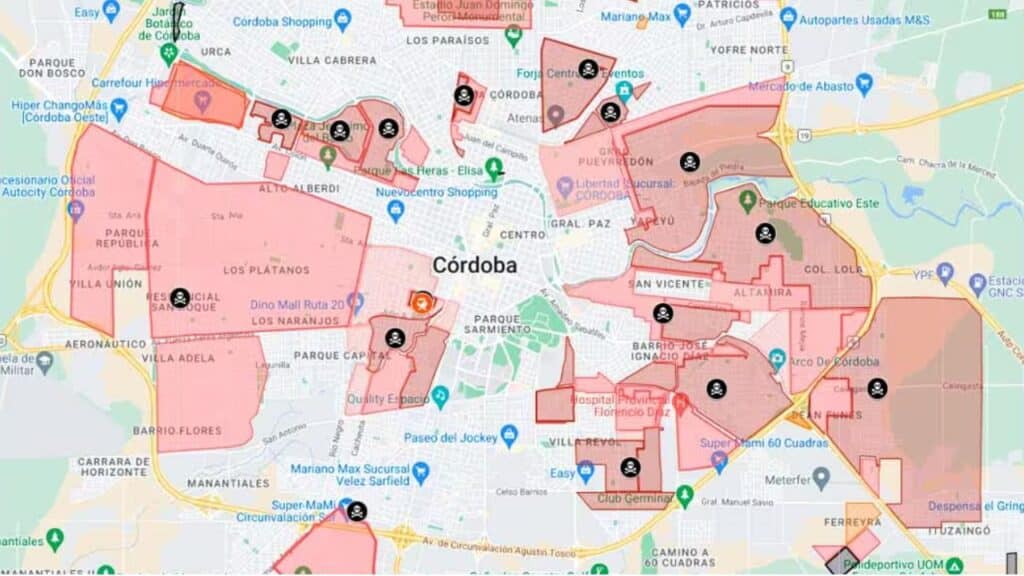 Barrios más peligrosos de Cordoba