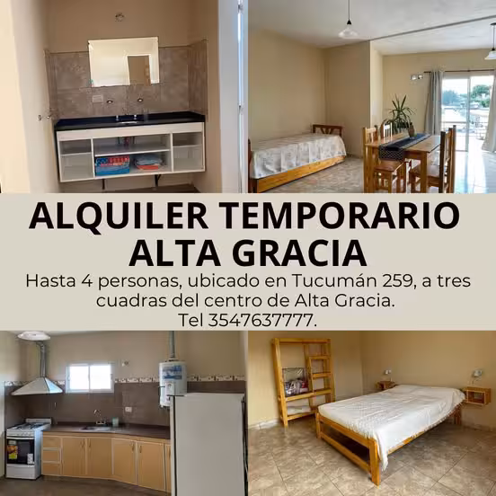 Deparrtamento en Alta gracia